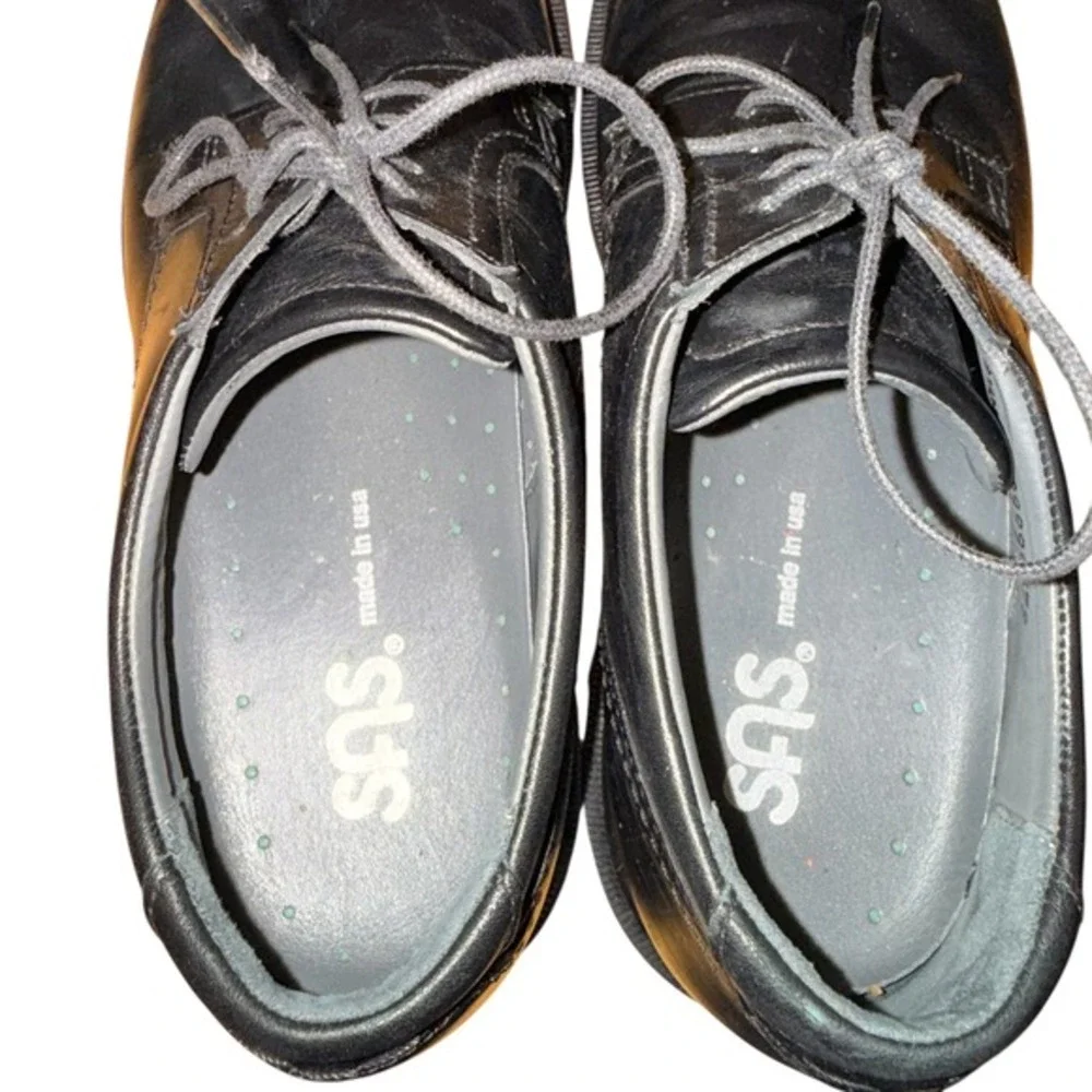 SAS Ambassador Oxford Mens 9.5M Pre-Owned Dress Shoes‎ Black Leather Made in USA